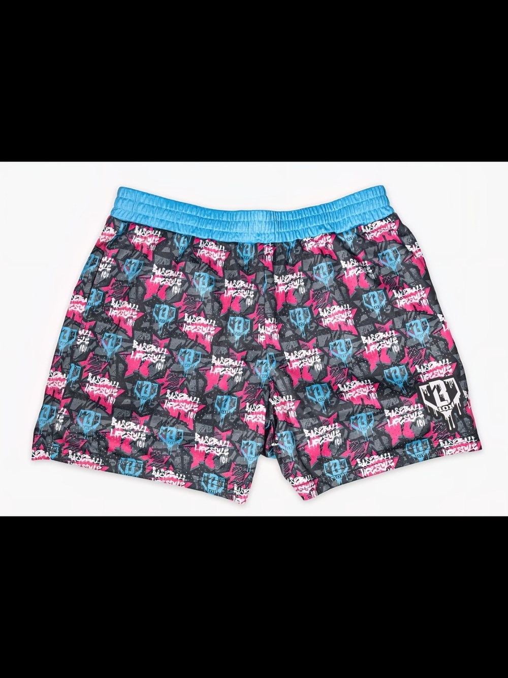 ADULT Baseball Lifestyle 101 Graphic Tag Shorts
